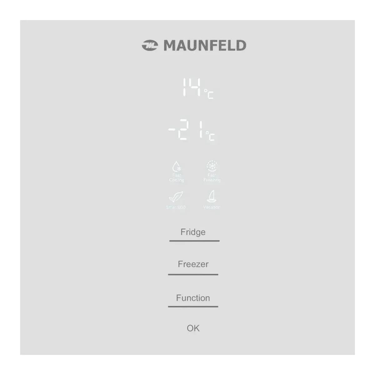 Холодильник с морозильником Maunfeld MFF185NFW Matt Inverter