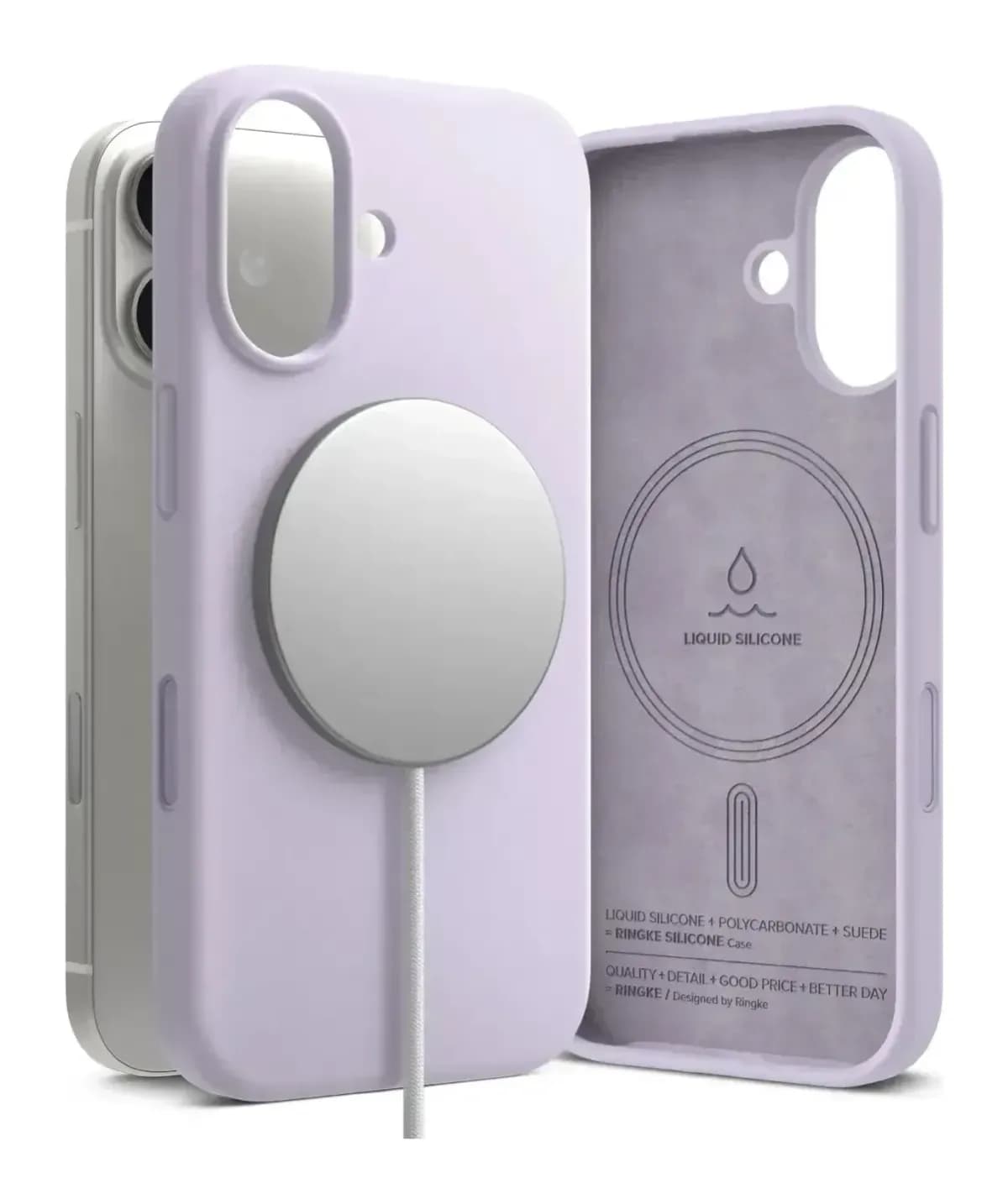 Чехол-накладка Ringke Silicone Magnetic для iPhone 17 (Light Purple)