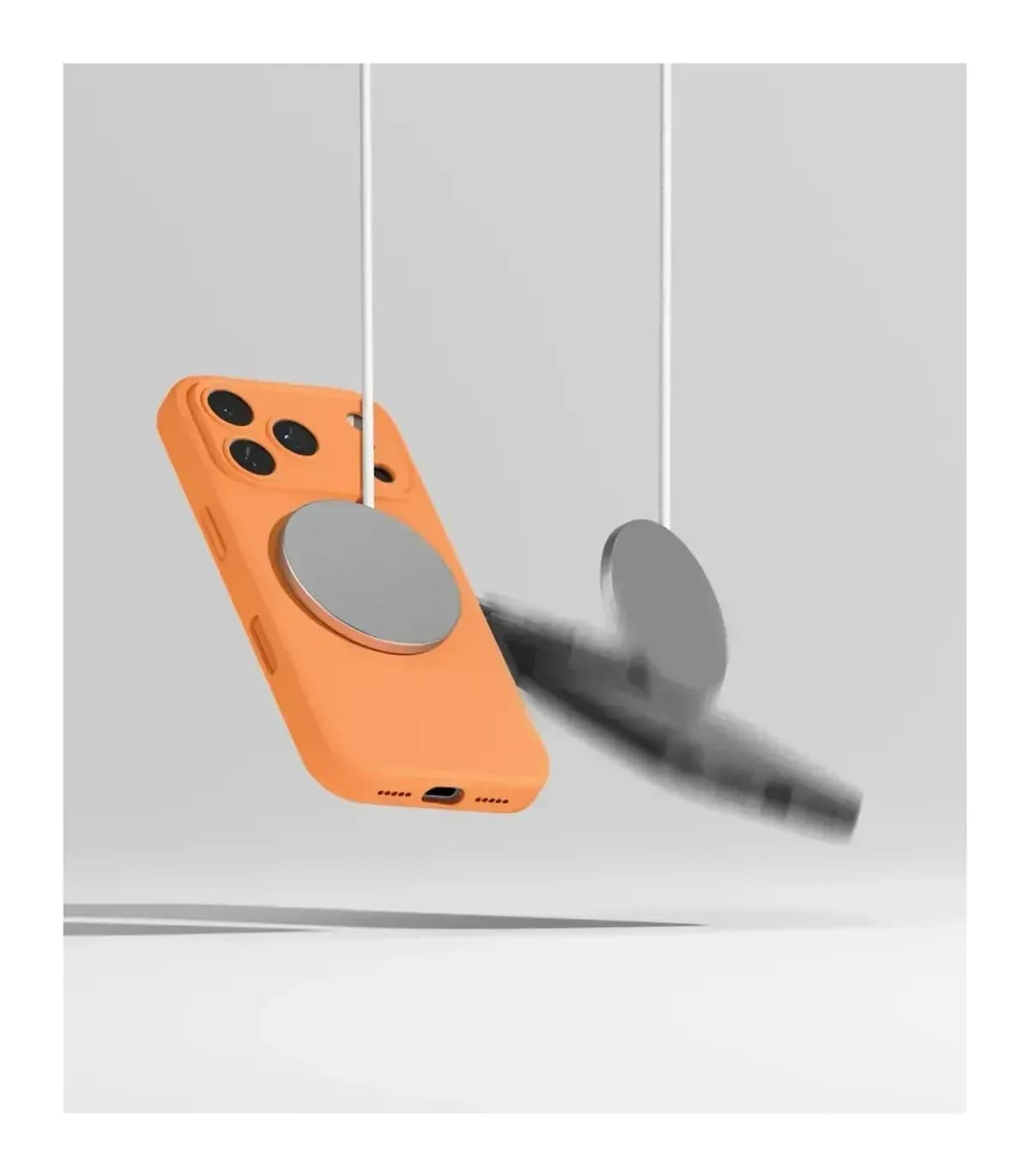 Чехол-накладка Ringke Silicone Magnetic для iPhone 17 Pro (Tangerine)