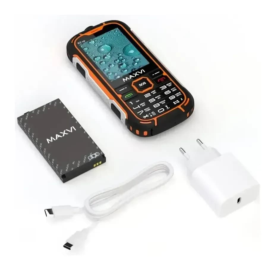 Мобильный телефон Maxvi R2 up (оранжевый)
