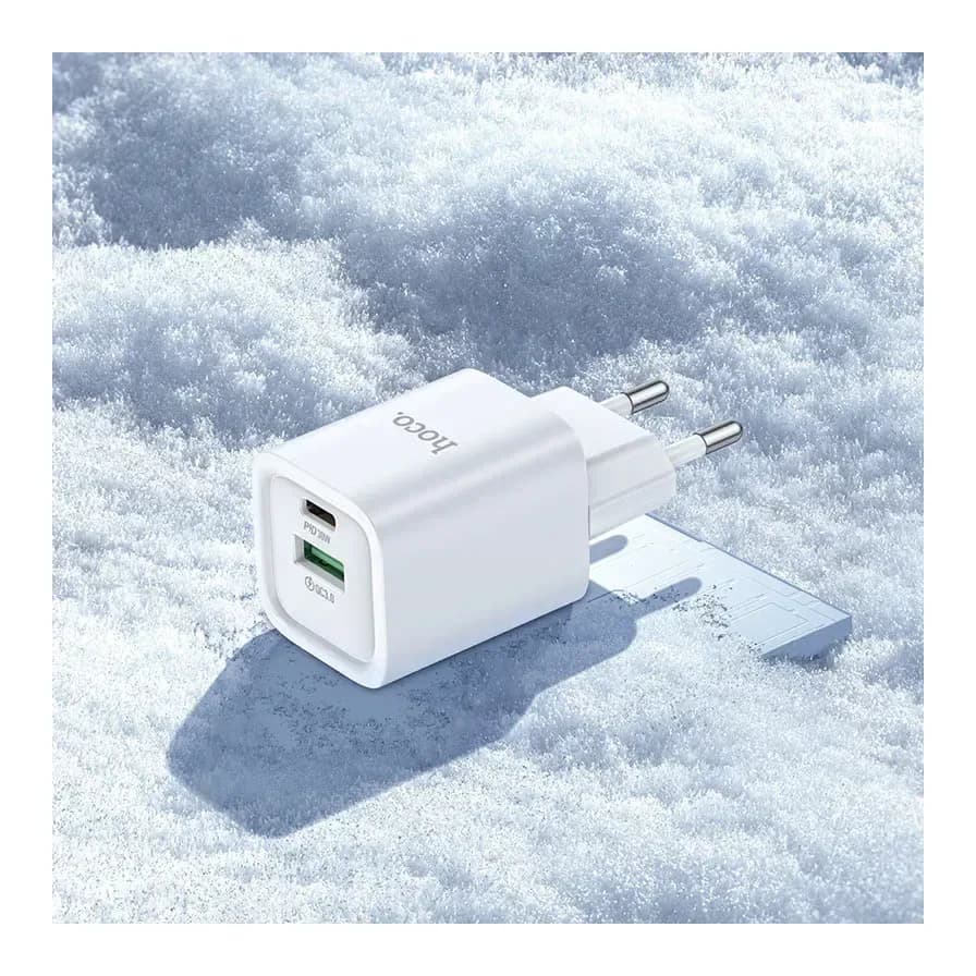 Зарядное устройство сетевое Hoco C149A Charm 30W + кабель (белый)