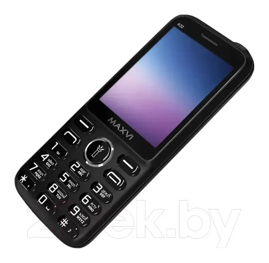Мобильный телефон Maxvi K32 (черный+ЗУ)