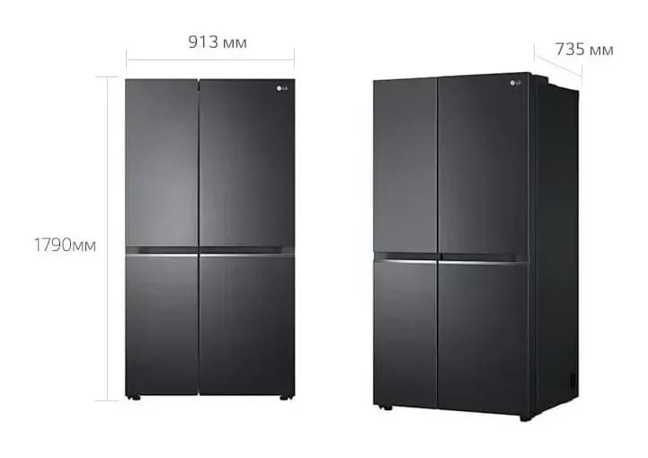 Холодильник с морозильником LG GC-B257SBZV