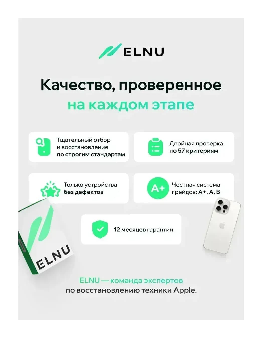 Смартфон восстановленный Apple iPhone 15 Pro Max 256GB ELNU грейд A (белый титан)