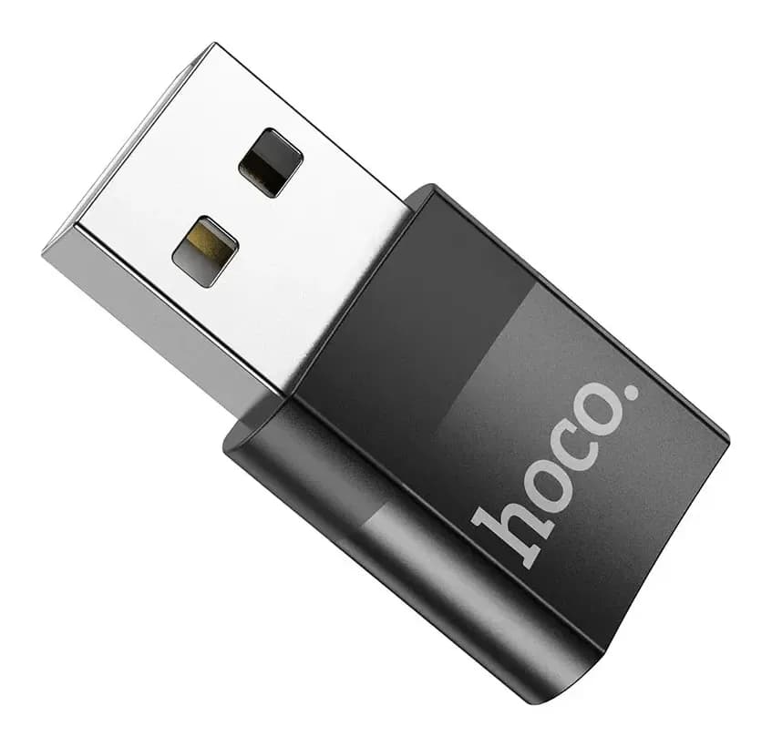 Адаптер Hoco UA17 USB 2.0 - Type-C (черный)