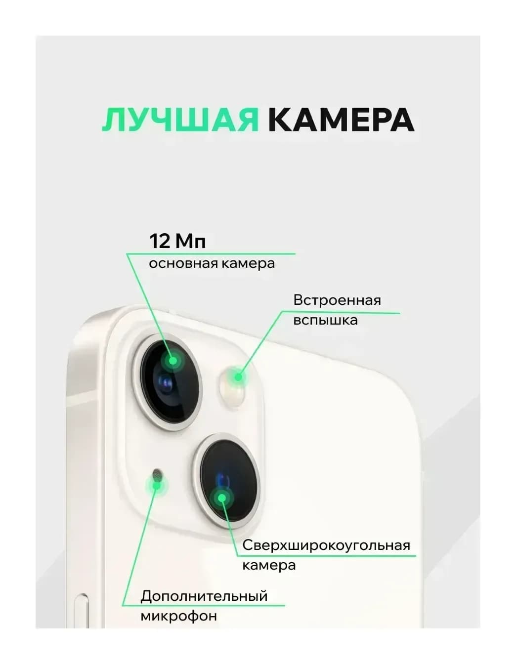 Смартфон восстановленный Apple iPhone 13 256GB ELNU Грейд A+ (сияющая звезда)