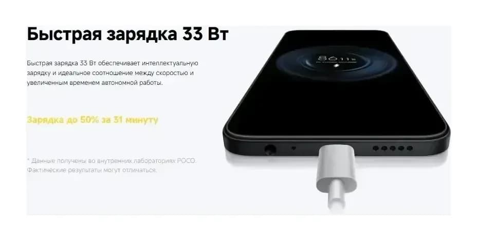 Смартфон POCO C85 6GB/128GB (черный)