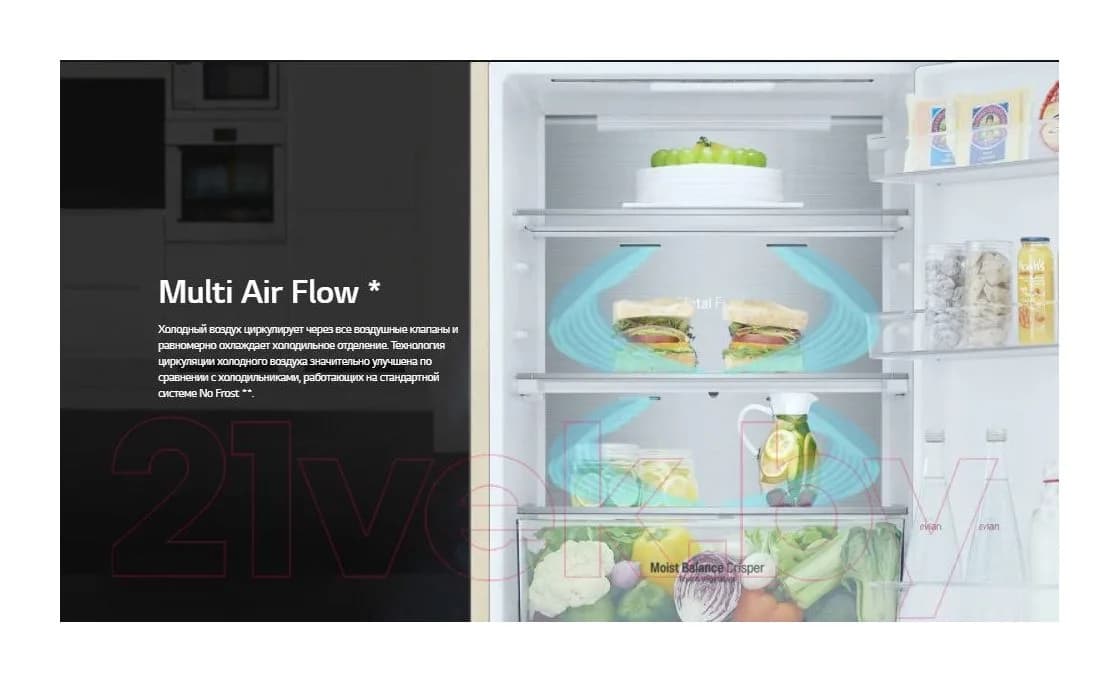 Холодильник с морозильником LG DoorCooling+ GA-B459SEQM
