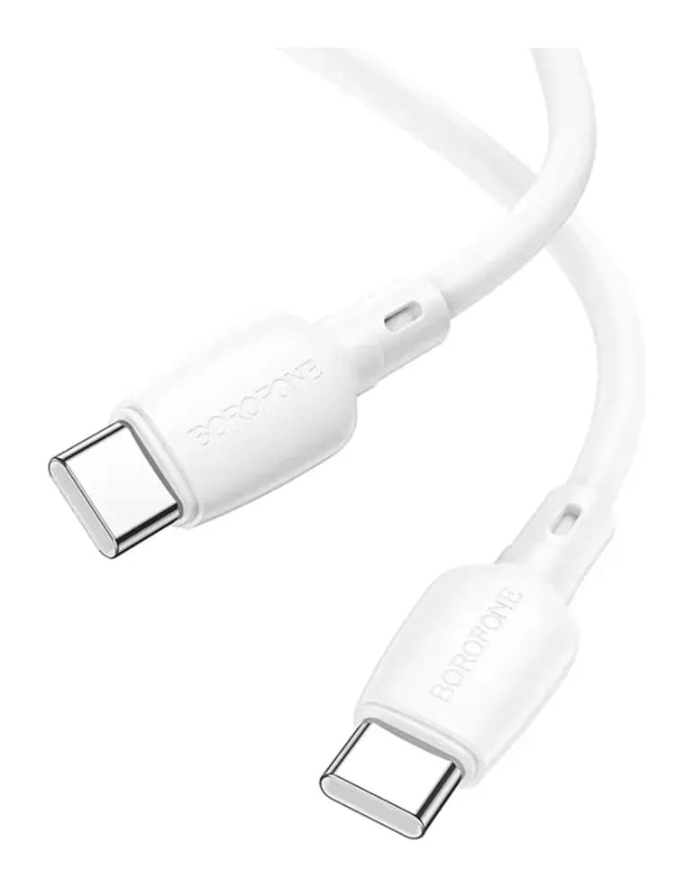 Зарядный кабель Borofone BX93 Type-C to Type-C 60W (белый)