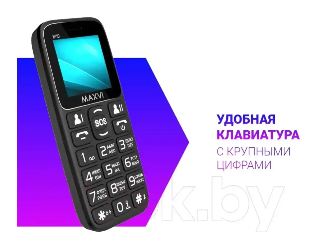 Мобильный телефон Maxvi B110 (черный)