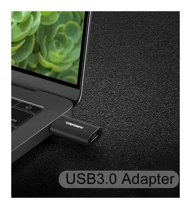 Адаптер VDENMENV DU13 USB 3.0 - Type-C (черный)