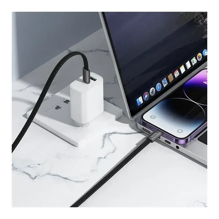 Зарядный кабель Hoco X125 Exceso PD30W Lightning (черный)