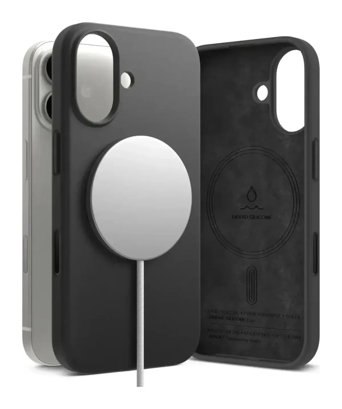 Чехол-накладка Ringke Silicone Magnetic для iPhone 17 (Black)