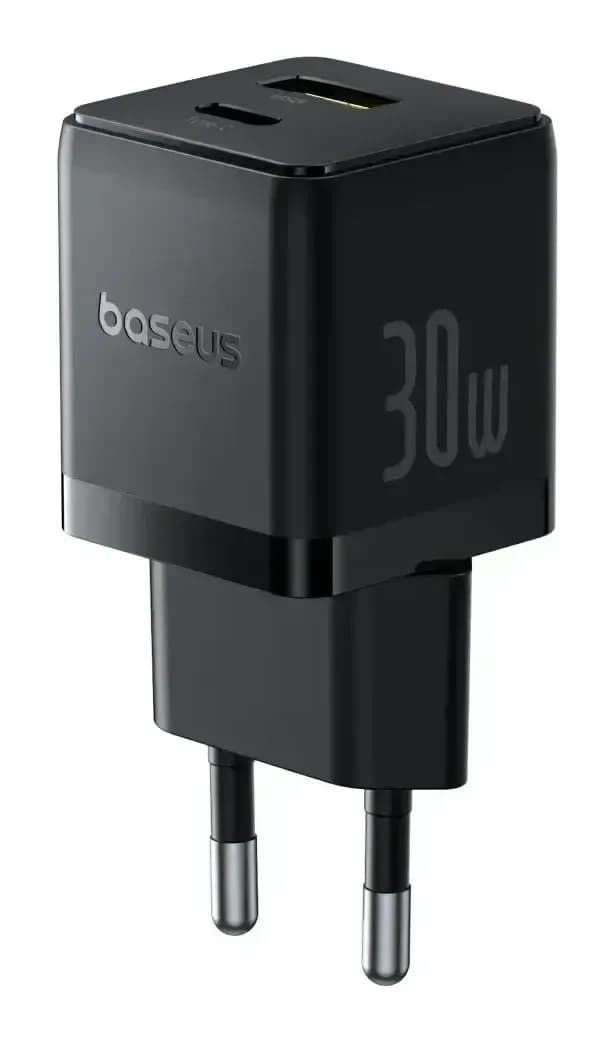 Зарядное устройство сетевое Baseus Palm C+U 30W EU / P1011160A113-01 (черный)