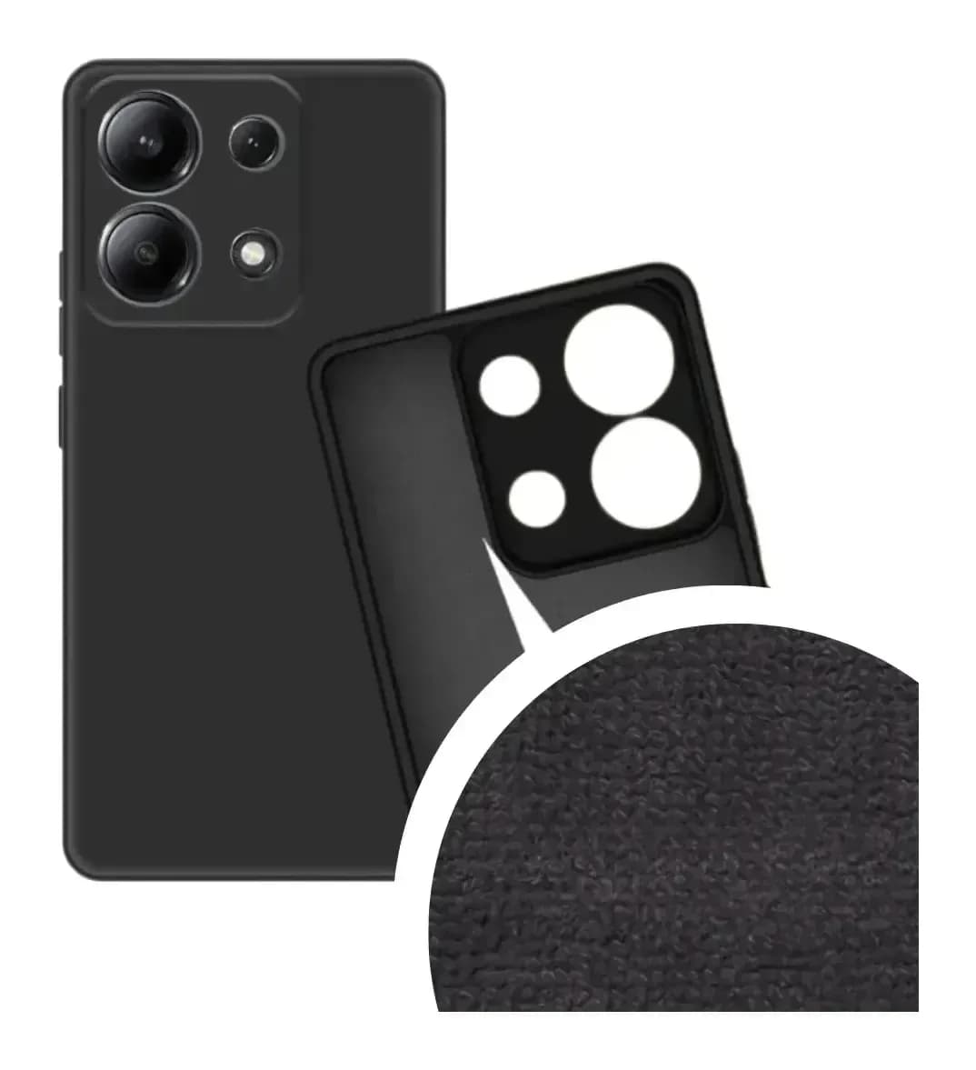 Чехол-накладка Bingo Liquid TPU для Redmi Note 13 4G (черный)
