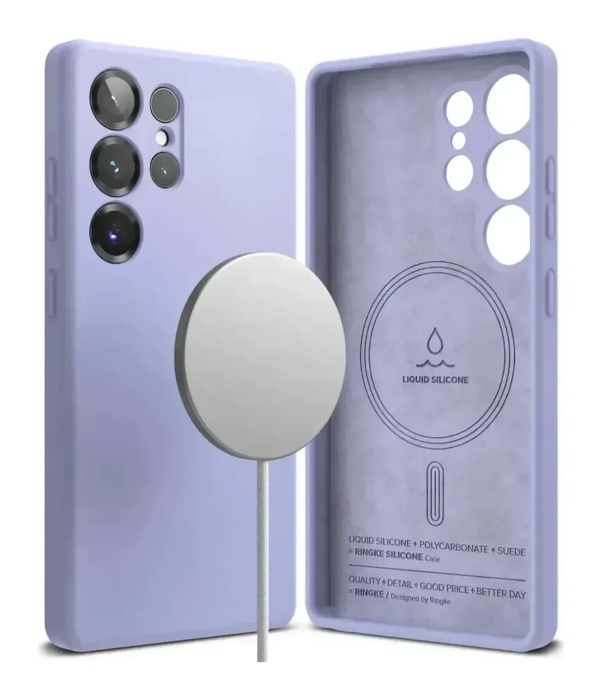 Чехол-накладка Ringke Silicone Magnetic Для Galaxy S25 Ultra (лавандовый)