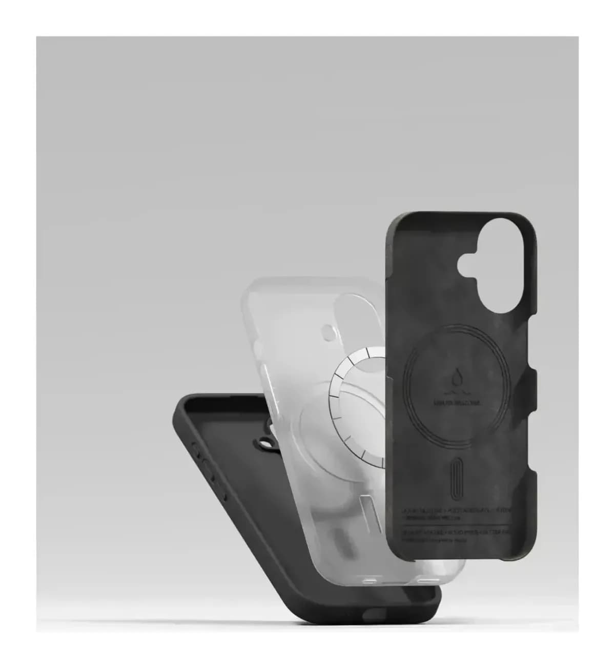 Чехол-накладка Ringke Silicone Magnetic для iPhone 17 (Black)