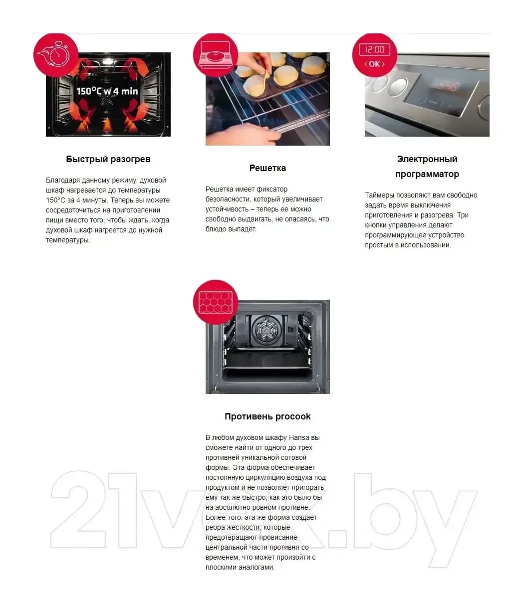 Плита газоэлектрическая Hansa FCMXS582977