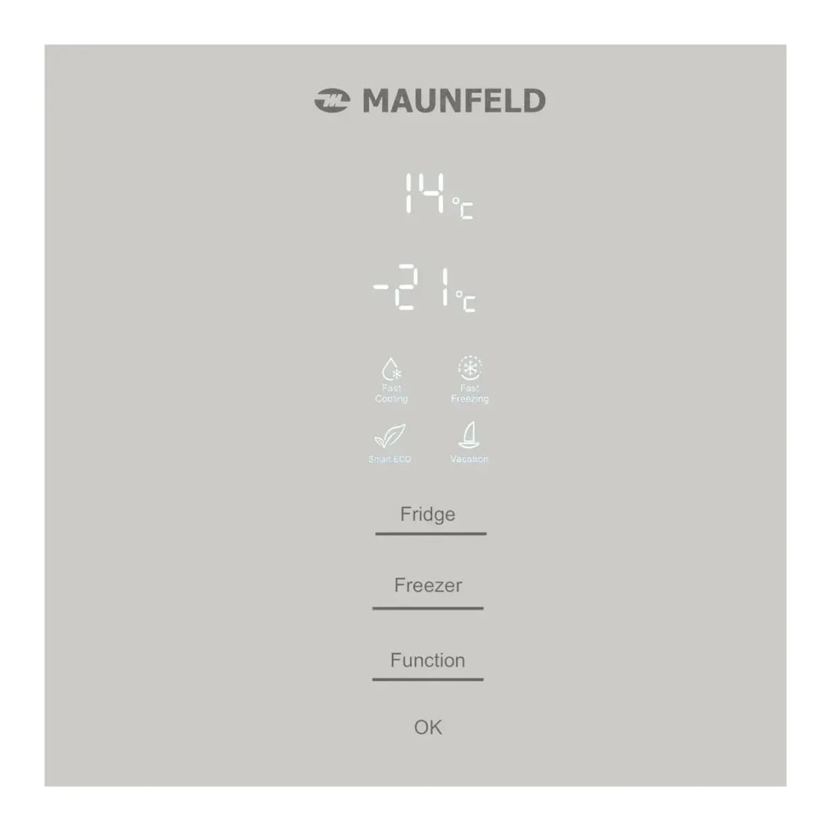 Холодильник с морозильником Maunfeld MFF200NFBG Matt Inverter