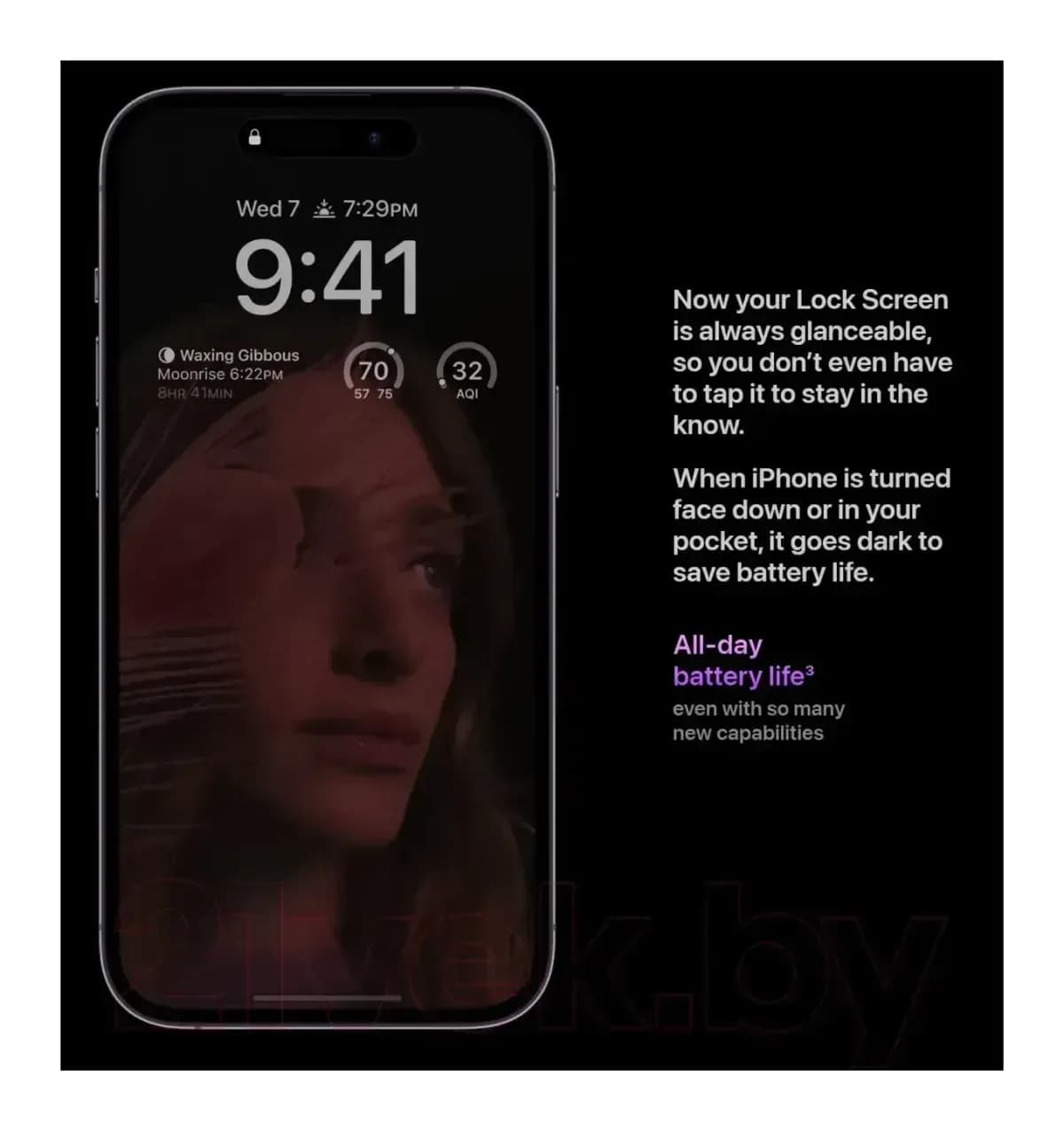 Смартфон восстановленный Apple iPhone 14 Pro 256GB Flip Грейд B (темно-фиолетовый)