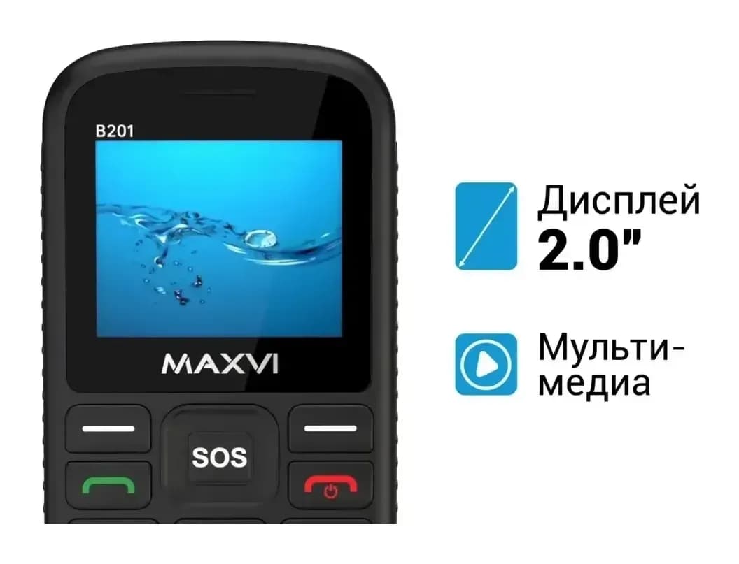 Мобильный телефон Maxvi B201 (черный)