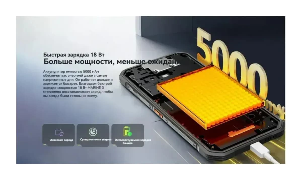 Смартфон Oscal Marine 3 8GB/256GB (черный)