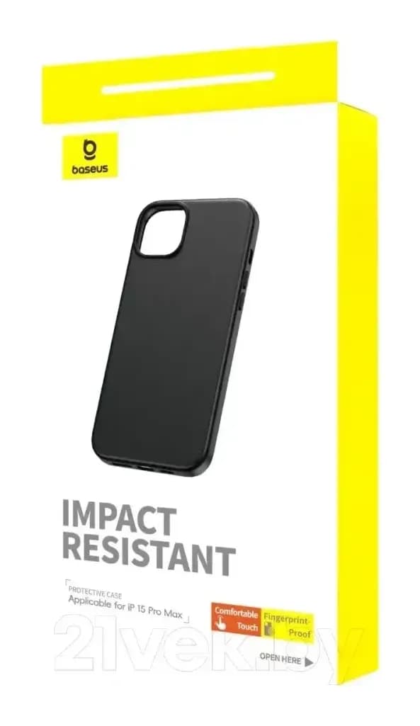 Чехол-накладка Baseus Fauxther для iPhone 15 Pro Max / 660152093B (черный)