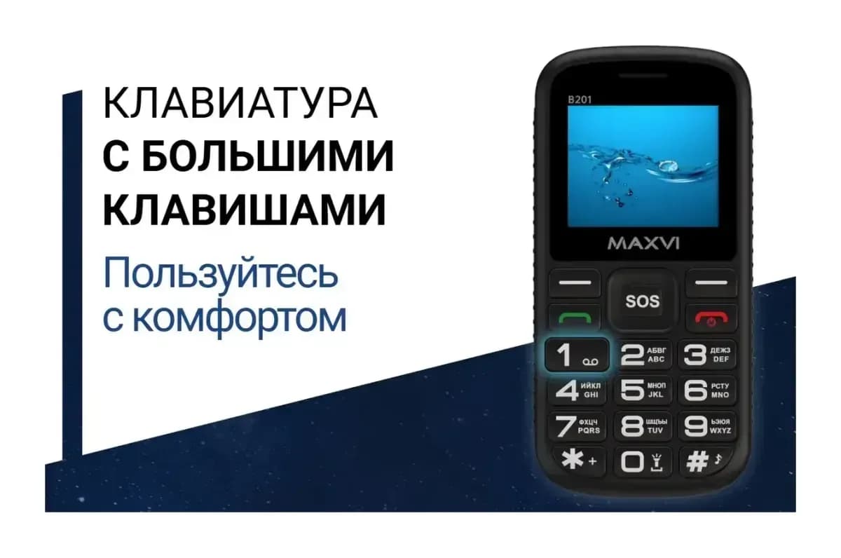 Мобильный телефон Maxvi B201 (черный)