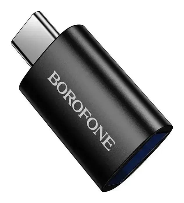 Адаптер Borofone BV26C Type-C-USB 3.0 (черный)