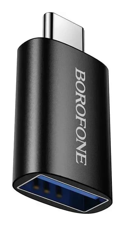Адаптер Borofone BV26C Type-C-USB 3.0 (черный)