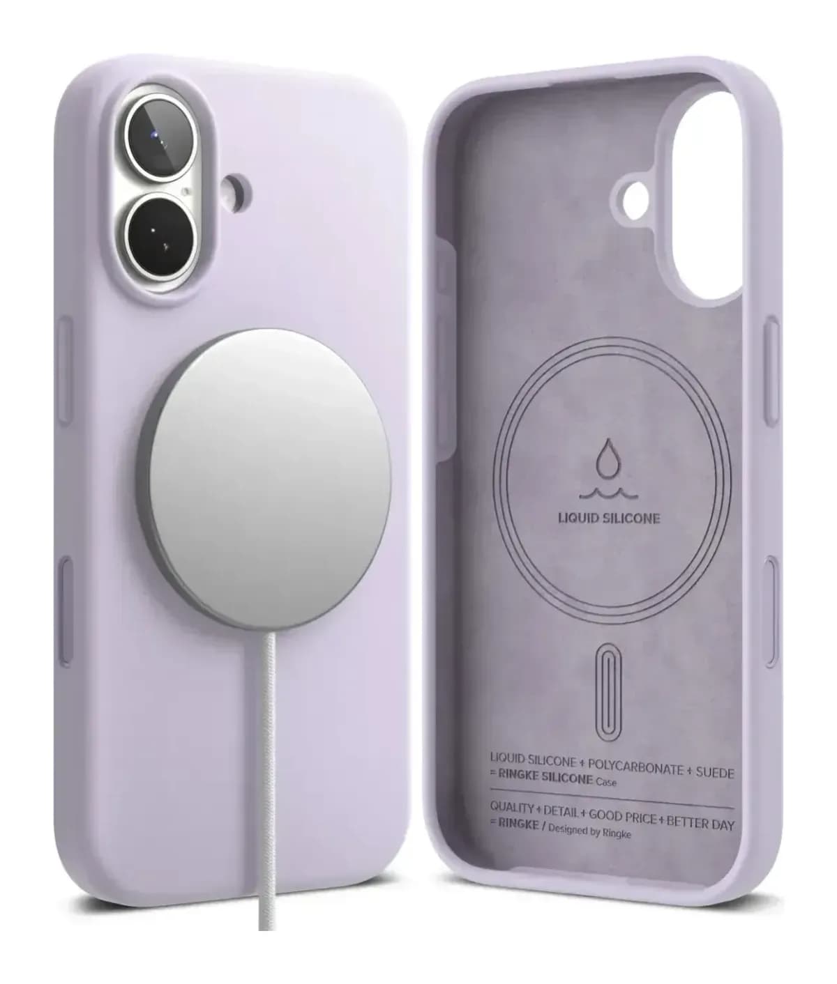 Чехол-накладка Ringke Silicone Magnetic для iPhone 17 (Light Purple)