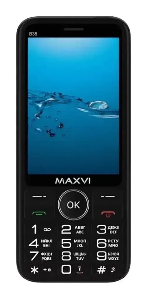 Мобильный телефон Maxvi B35 (черный+ЗУ)