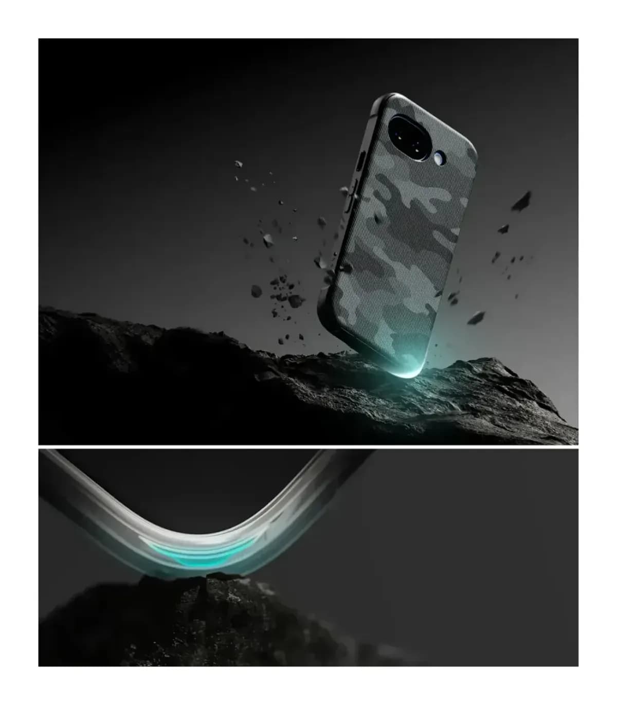 Чехол-накладка Ringke Onyx для Pixel 10a (Camo Black)