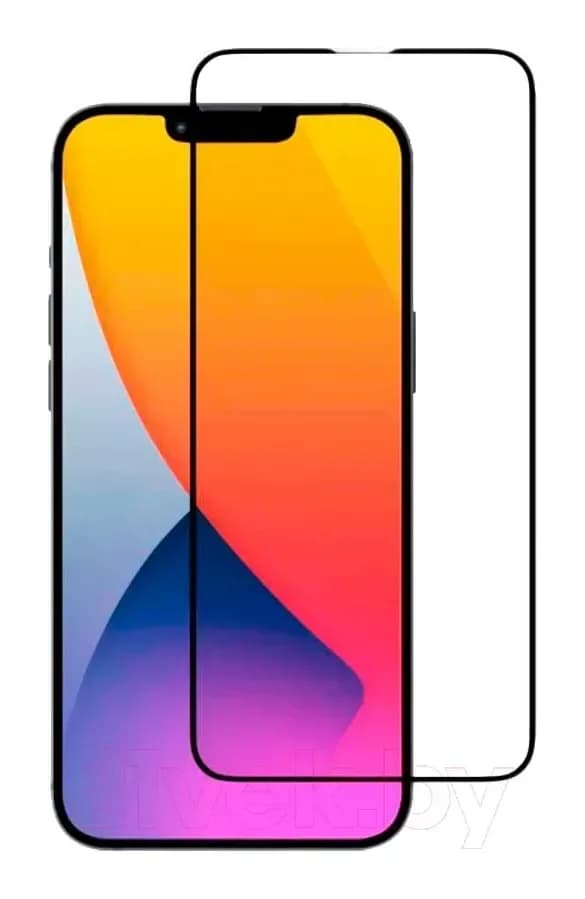 Защитное стекло для телефона Case 3D для Apple iPhone 13 Mini (черный глянец)