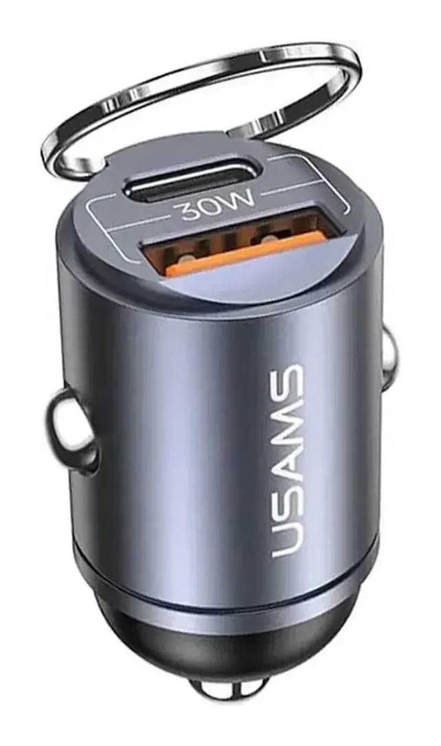 Автомобильное зарядное устройство Usams C38 / US-CC206 (темно-серый)