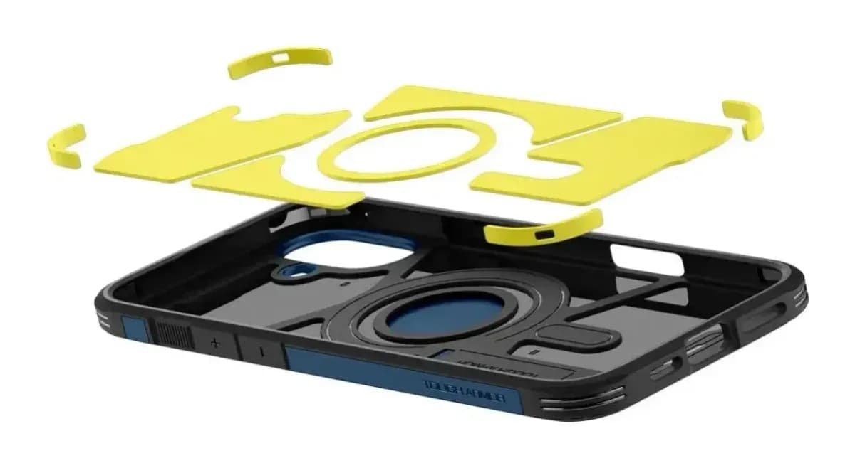 Чехол-накладка Spigen Tough Armor Mag Magsafe для iPhone 16 / ACS08217 (Navy Blue)