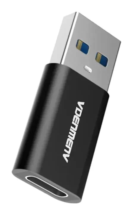 Адаптер VDENMENV DU13 USB 3.0 - Type-C (черный)
