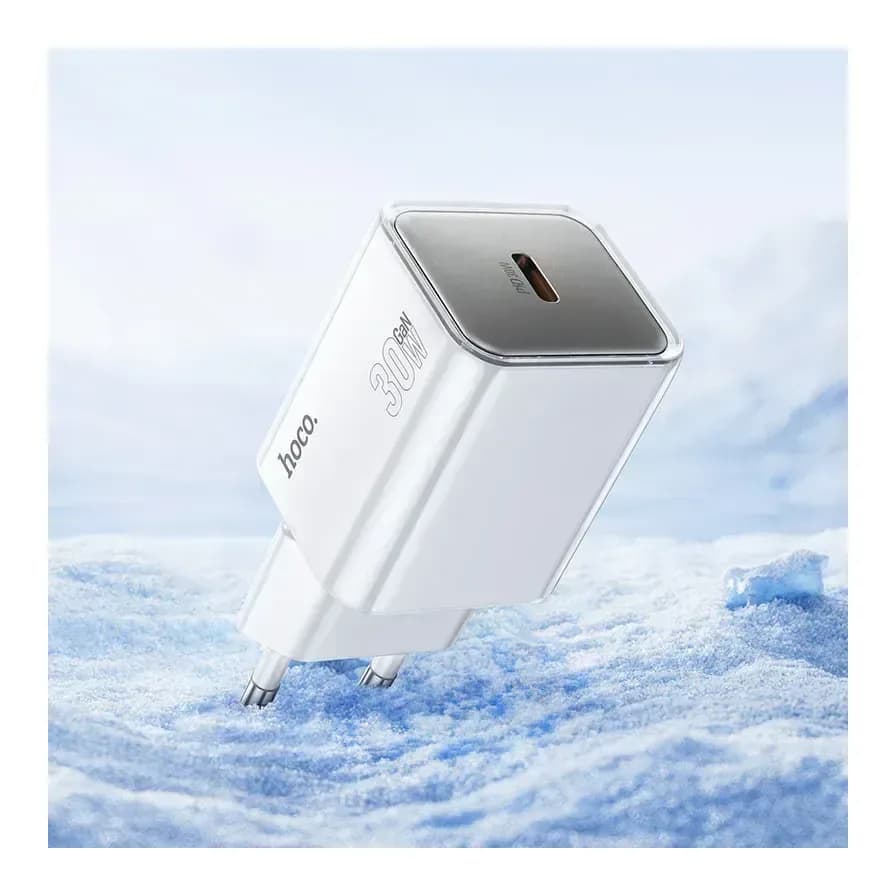 Адаптер питания сетевой Hoco N47 PD30W Type-C (белый)