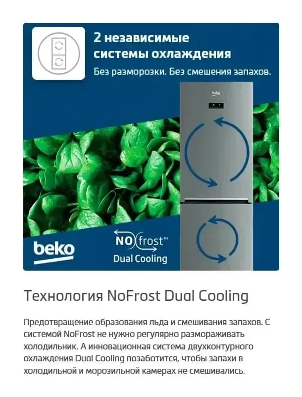 Холодильник с морозильником Beko B3RCNK362HW