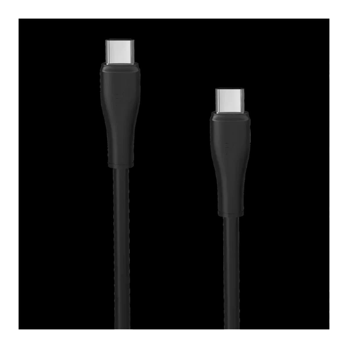 Зарядное устройство сетевое Atomic UniQ G651 GAN 65W USB A+C с кабелем USB С-С / 10.188 (желтый)