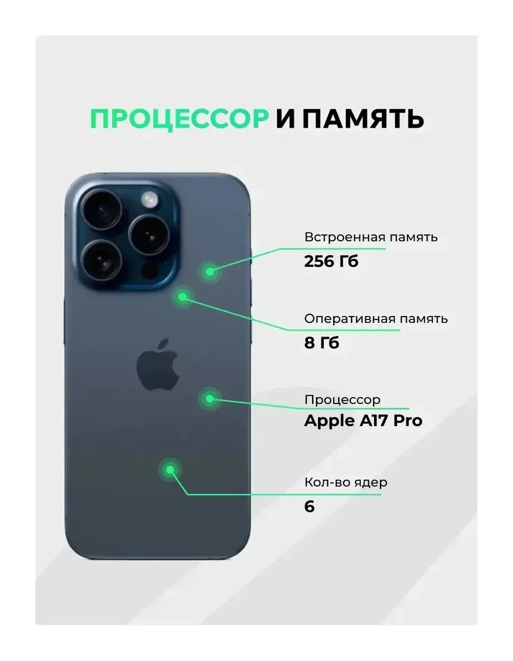 Смартфон восстановленный Apple iPhone 15 Pro Max 256GB ELNU грейд A (синий титан)