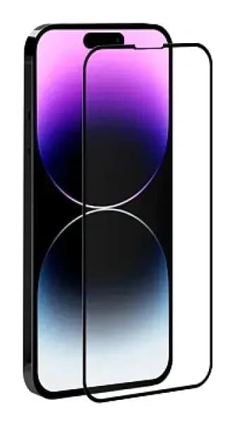 Защитное стекло для телефона Case 3D для iPhone 14 Pro Max (черный глянец)