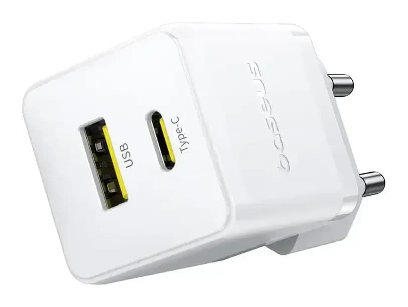 Зарядное устройство сетевое Baseus Palm C+U 30W EU / P1011160A213-01 (белый)
