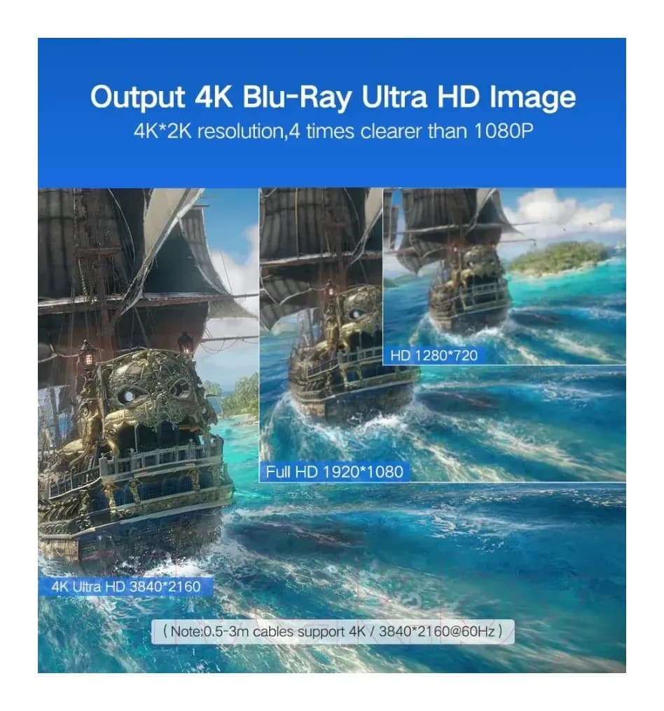 Кабель Ugreen HD104 / 10107 (2м, черный)