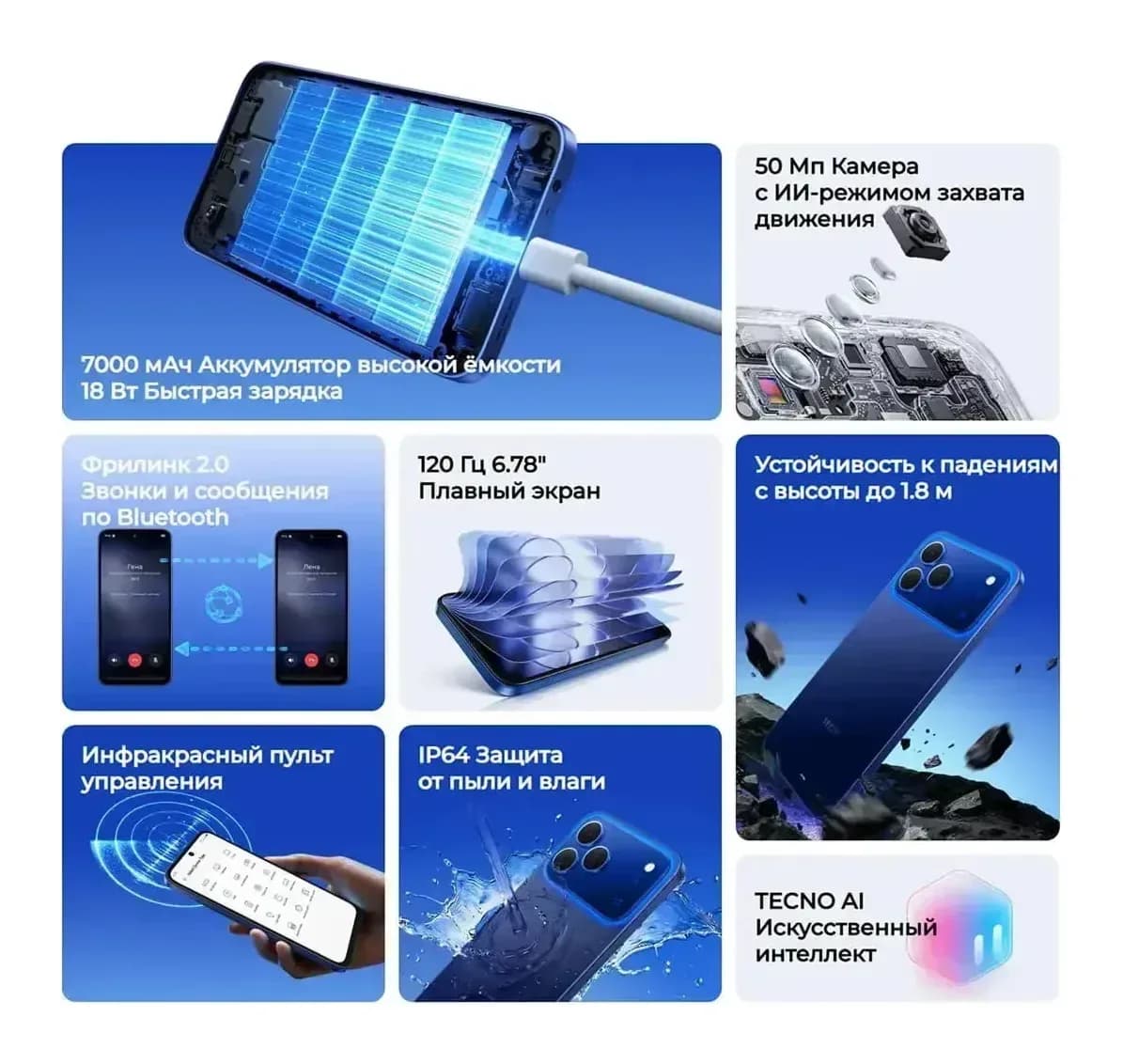 Смартфон Tecno Spark 50 8GB/256GB (черный)
