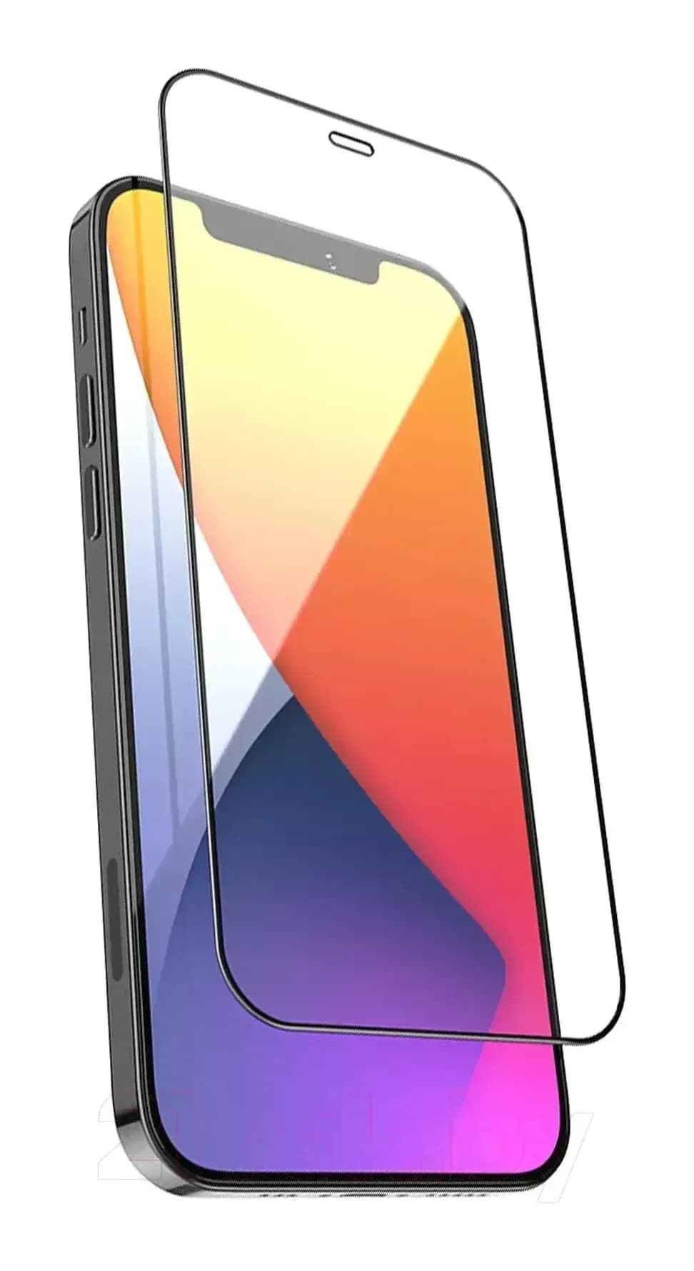 Защитное стекло для телефона Case 3D для iPhone 12 Mini (черный глянец)