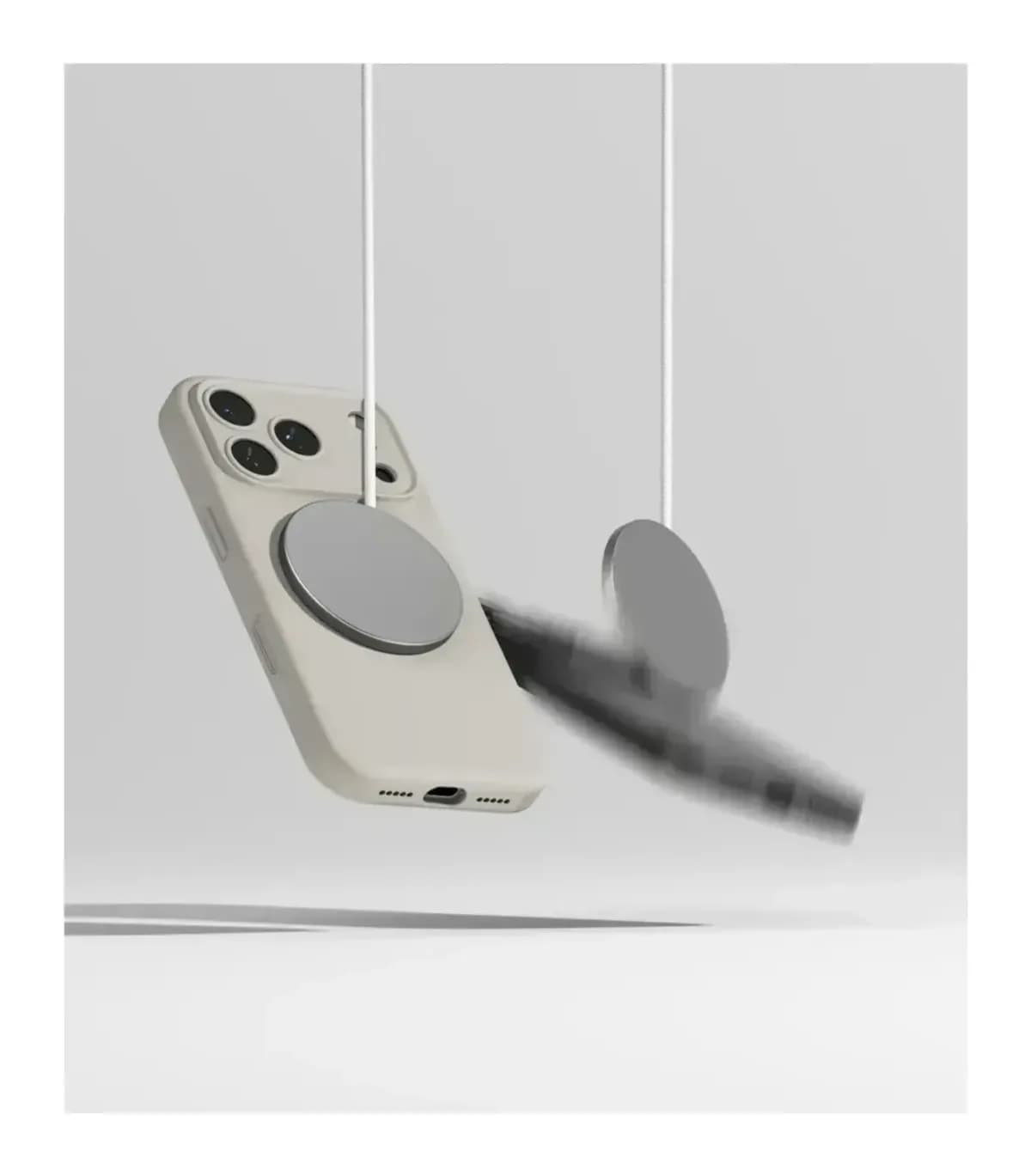 Чехол-накладка Ringke Silicone Magnetic для iPhone 17 Pro (Stone)