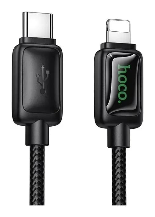 Зарядный кабель Hoco U146 Type-C to Lightning (1.2м, черный)