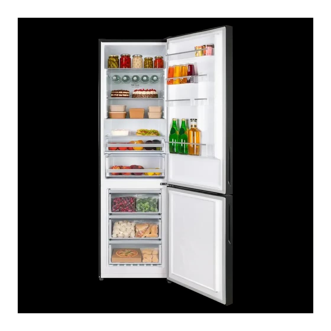 Холодильник с морозильником Maunfeld MFF200NFW Matt Inverter