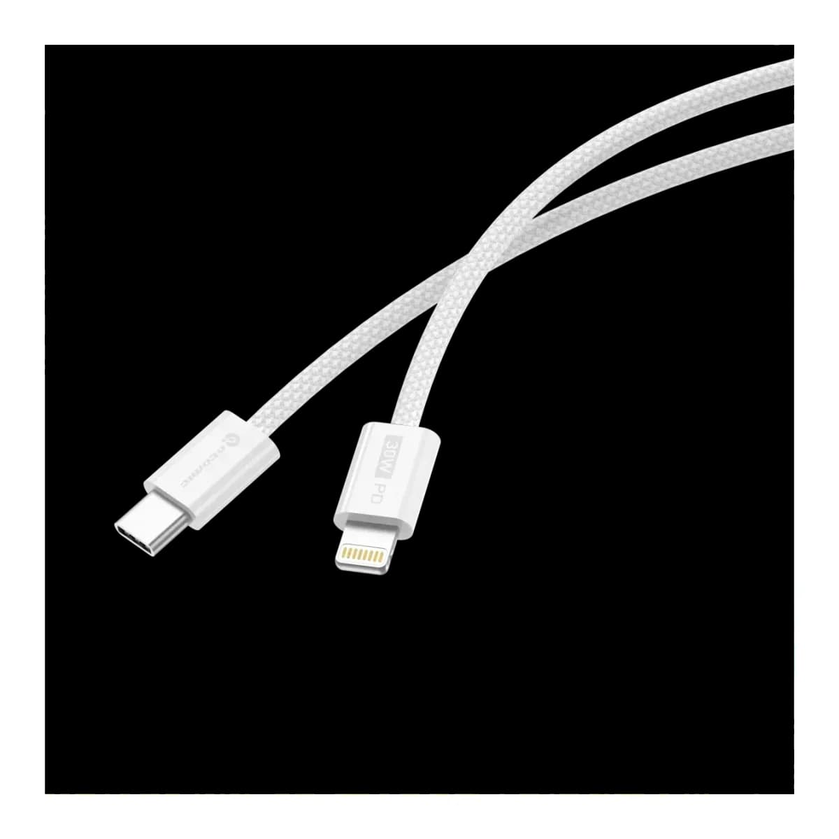 Зарядный кабель Atomic Real USB-C-Lightning PD 30W / 30.408 (1.5м, белый)